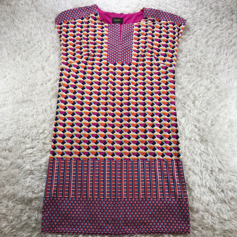 Laundry- Geometric Pattern Shift Dress - image 1